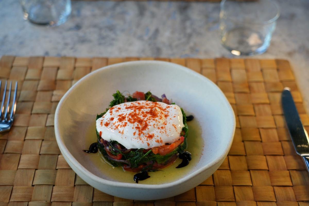 Sautéed Mixed Herbs with Yogurt