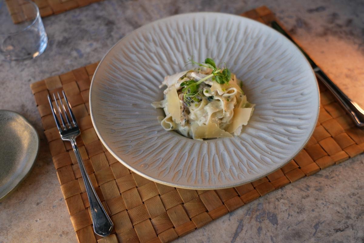 Fettuccine with Chicken and Mushrooms